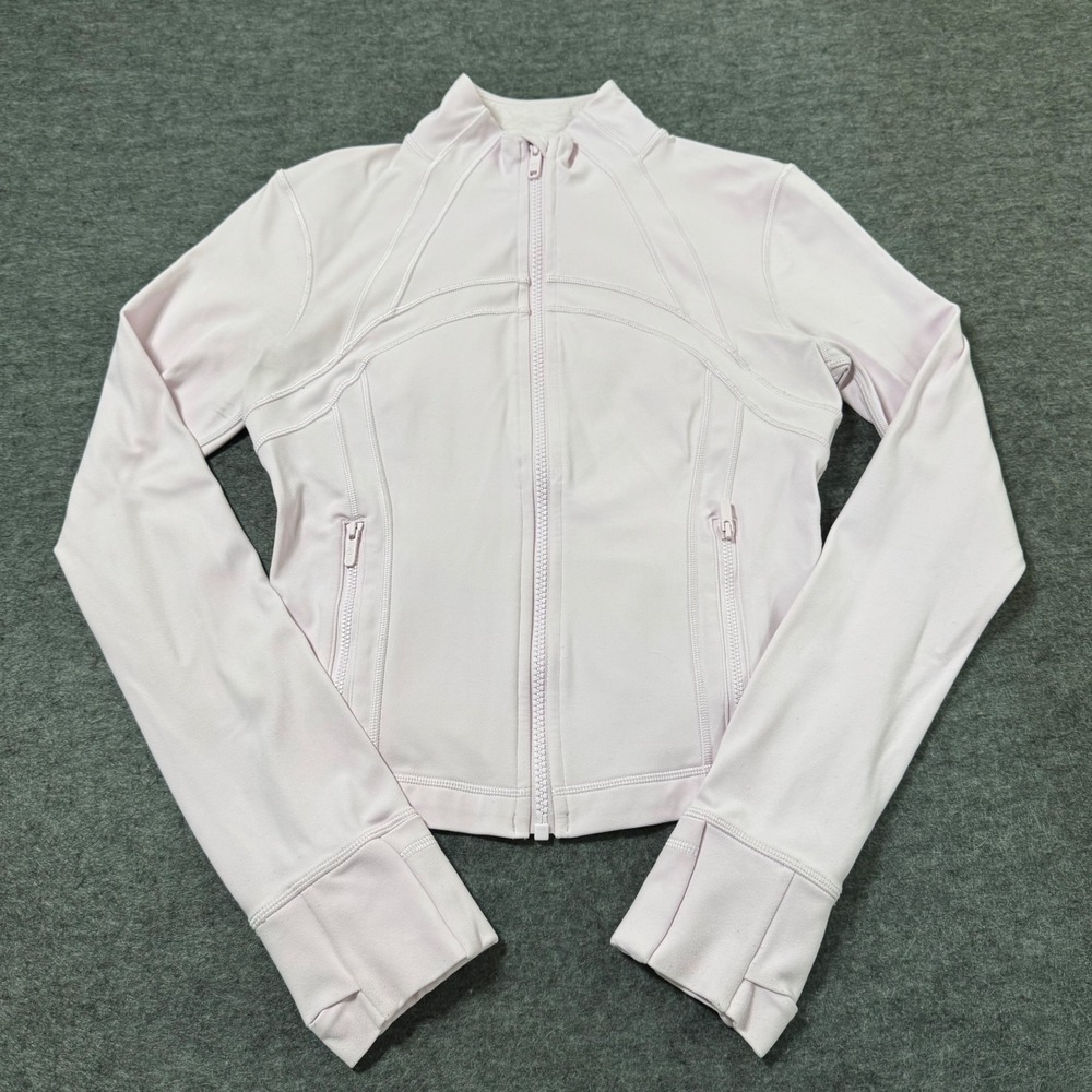 Lululemon Define Jacket Luon Pink Full Zip Yoga Activewear Size 6 LW3HJFS